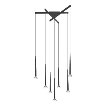 Zuma Line - LED luster na sajli 7xLED/6W/230V crna