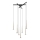 Zuma Line - LED luster na sajli 7xLED/6W/230V crna/zlatna