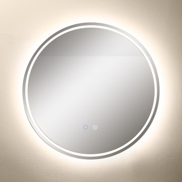 Zuma Line - LED ogrevano zidno ogledalo za kupatilo sa LED pozadinskim osvetljenjem/24W/230V 3000/4000/6000K prečnik 60 cm IP44