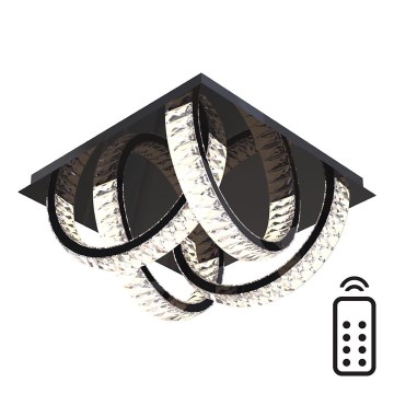 Zuma Line - LED prigušiva kristalno plafonsko svetlo LED/23,5W/230V 2700-6000K crna + daljinski upravljač