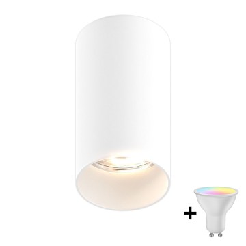 Zuma Line - LED RGBW prigušiva ugradna reflektorska svetiljka 1xGU10/6W/230V bela + daljinski upravljač