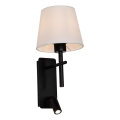 Zuma Line - LED Zidna lampa 1xE27/40W/230V + LED/2,5W crna/bela