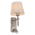 Zuma Line - LED zidna lampa 1xE27/40W/230V + LED/2,5W matni hrom/bela