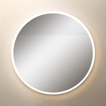 Zuma Line - LED zidno ogledalo za kupatilo sa pozadinskim LED osvetljenjem/24W/230V 3000/4000/6000K Ø 60 cm IP44 bela/zlatna