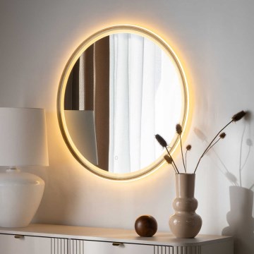 Zuma Line - LED zidno ogledalo za kupatilo sa pozadinskim osvetljenjem LED/36W/230V 3000/4000/6000K, prečnik 80 cm, IP44, mesing