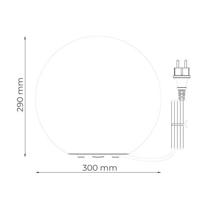 Zuma Line - Spoljašnja lampa 1xE27/15W/230V prečnika 30 cm IP44