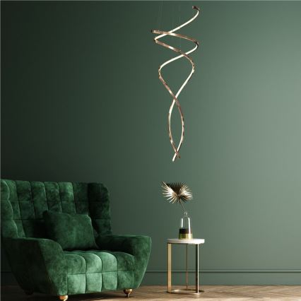 Zuma Line - LED prigušiva luster na sajli LED/68W/230V 3000/4000/6000K rose gold + daljinski upravljač