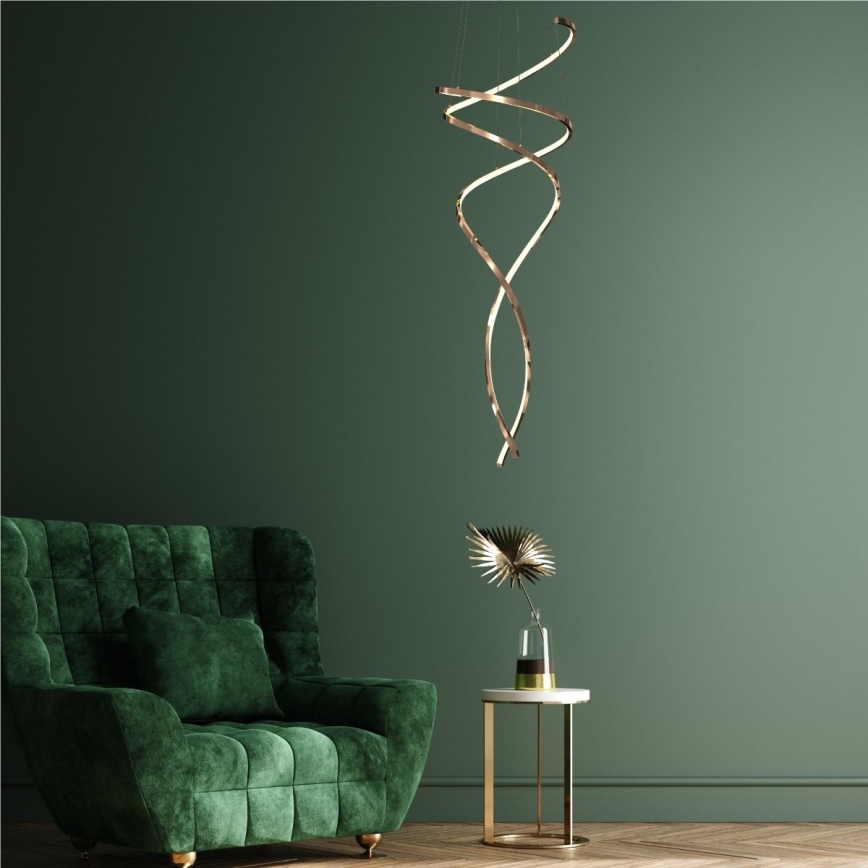 Zuma Line - LED prigušiva luster na sajli LED/68W/230V 3000/4000/6000K rose gold + daljinski upravljač