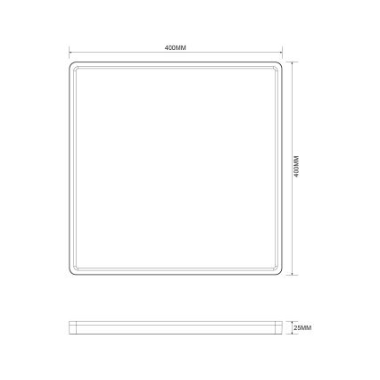 Zuma Line - LED prigušiva stropna svetiljka LED/38W/230V + LED/12W 3000/4000/5500K 40x40 cm zlatna