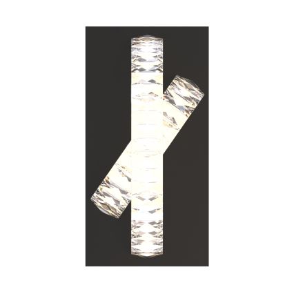 Zuma Line - LED prigušiva kristalna zidna svetiljka LED/18W/230V 2700-6000K crna + daljinski upravljač