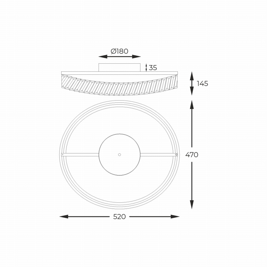 Zuma Line - LED prigušivo stropno svetlo LED/36W/230V prečnika 52 cm ružičasto zlato
