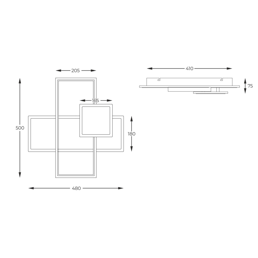 Zuma Line - LED prigušiva plafonska svetiljka LED/46W/230V zlatna