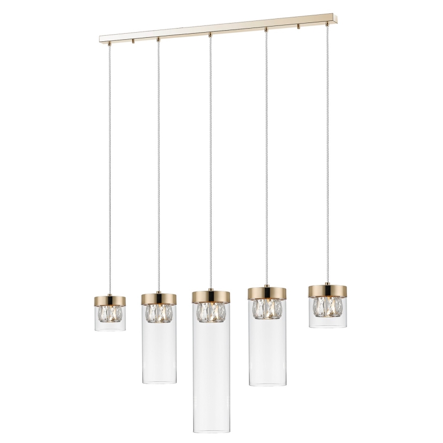 Zuma Line - Kristalni luster na sajli 5xG9/28W/230V