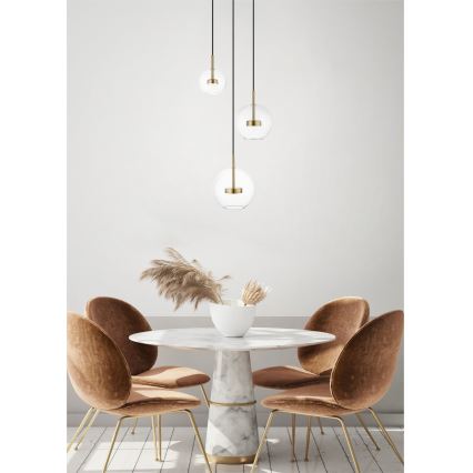Zuma Line - LED luster na sajli 3xLED/5W/230V zlatni