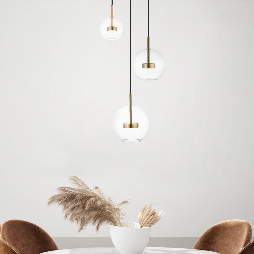 Zuma Line - LED luster na sajli 3xLED/5W/230V zlatni