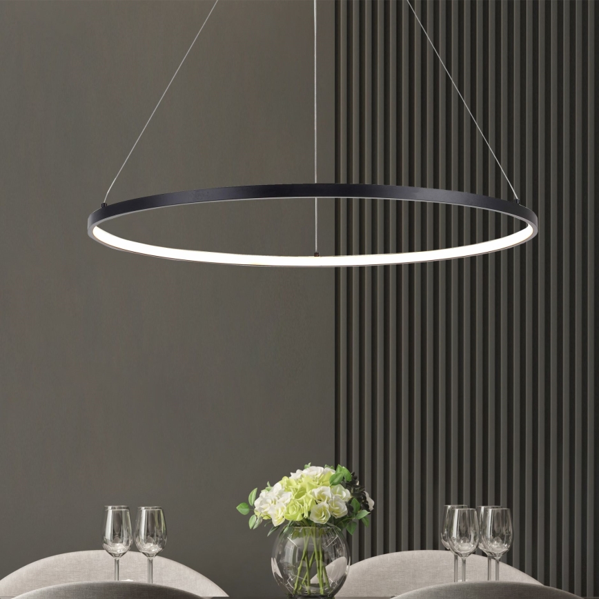 Zuma Line - LED luster na sajli LED/40W/230V 3000/4000/6000K, prečnik 90 cm, crna