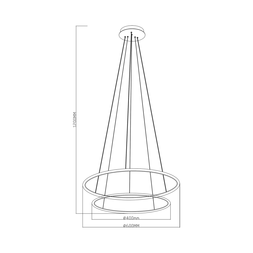 Zuma Line - LED luster na sajli LED/40W/230V crna