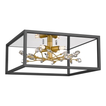 Zuma Line - Plafonsko svetlo 4xG9/33W/230V crno/zlatno