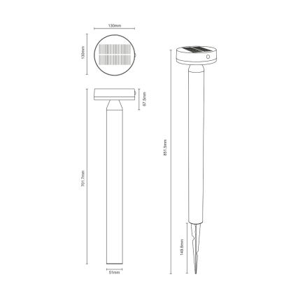 Zuma Line - LED solarna lampa sa senzorom pokreta i sumraka LED/4,5W/2000 mAh IP44 crna