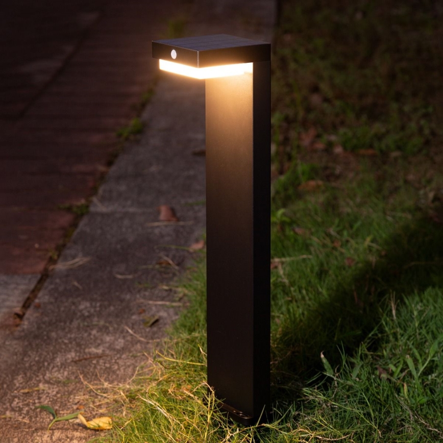 Zuma Line - LED solarna lampa sa senzorom pokreta i sumraka LED/4,5W/2000 mAh IP44 crna