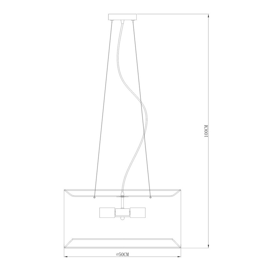 Zuma Line - Crni luster na sajli 4xE27/60W/230V