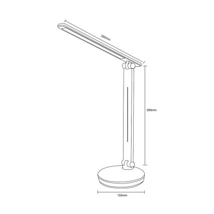 Zuma Line - LED RGBW prigušiva stona lampa LED/5W/230V 3000-6000K crna