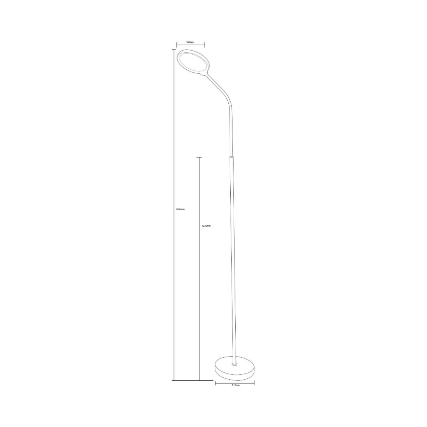 Zuma Line - LED prigušiva podna lampa LED/10W/230V 3000/4500/6500K bela
