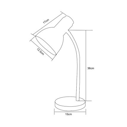 Zuma Line - Stona lampa 1xE27/40W/230V crna/hrast