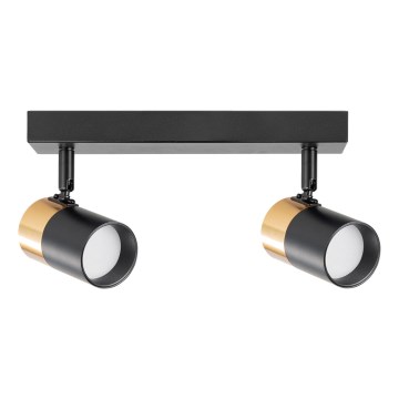 Zuma Line - Spot svetlo 2xGU10/50W/230V crno/zlatno
