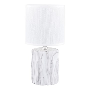 Zuma Line - Stona lampa 1xE14/40W/230V bela/mramorni dekor