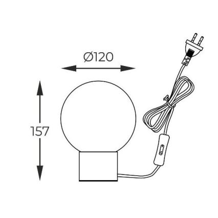 Zuma Line - Stona lampa 1xG9/4W/230V crna/zlatna