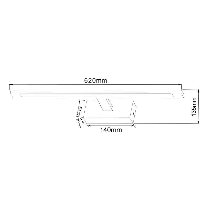 Zuma Line - LED osvetljenje za kupatilsko ogledalo LED/20W/230V 62 cm IP44 sjajni hrom