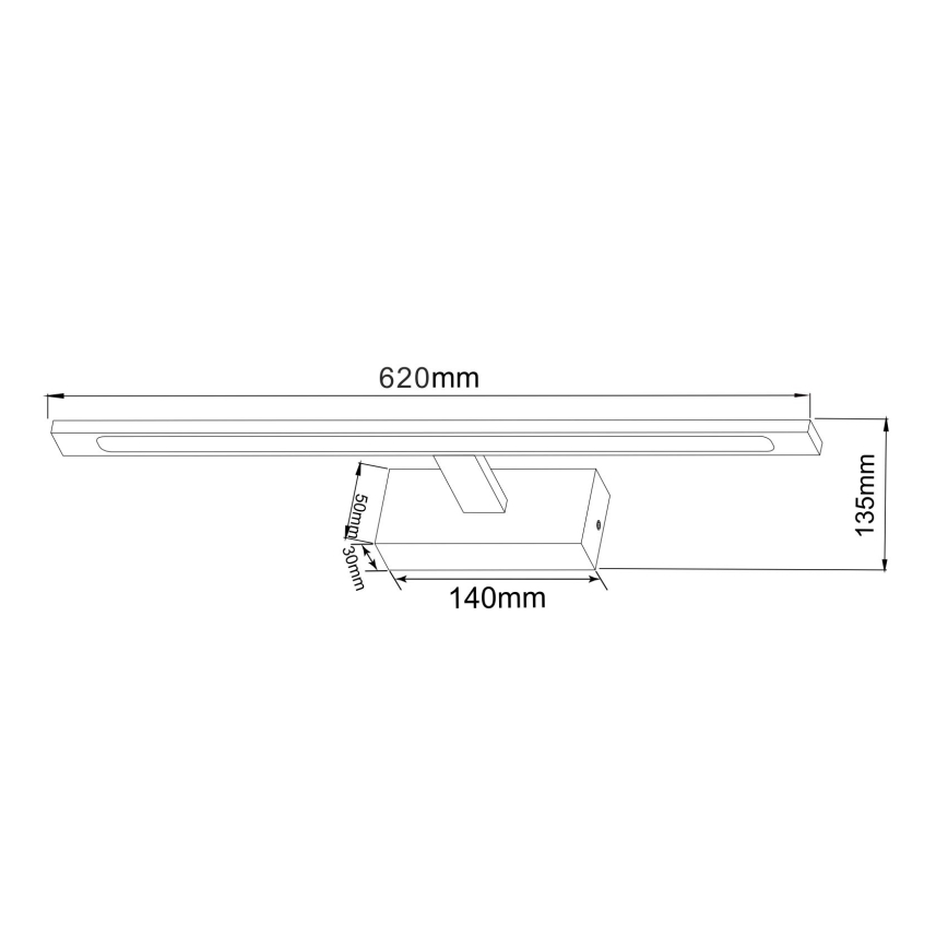 Zuma Line - LED kupatilsko osvetljenje za ogledalo LED/20W/230V 62 cm IP44 zlatna