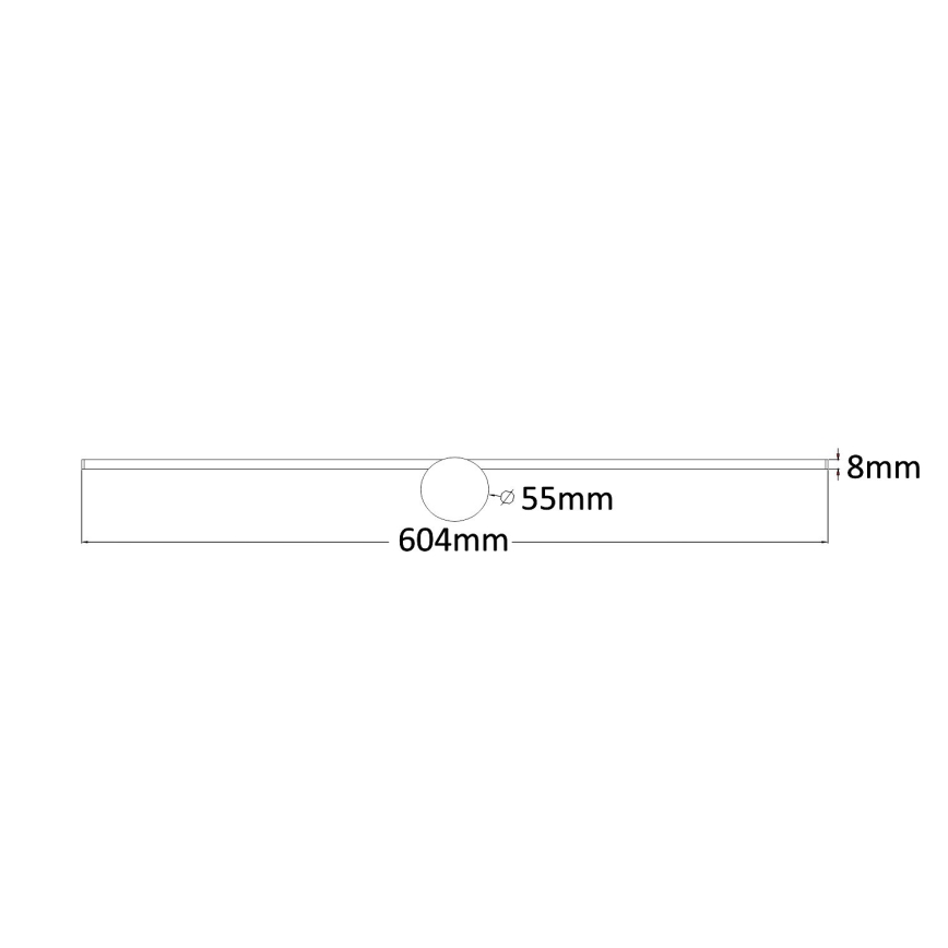 Zuma Line - LED osvetljenje za kupatilsko ogledalo LED/8W/230V 60 cm IP44 sjajni hrom