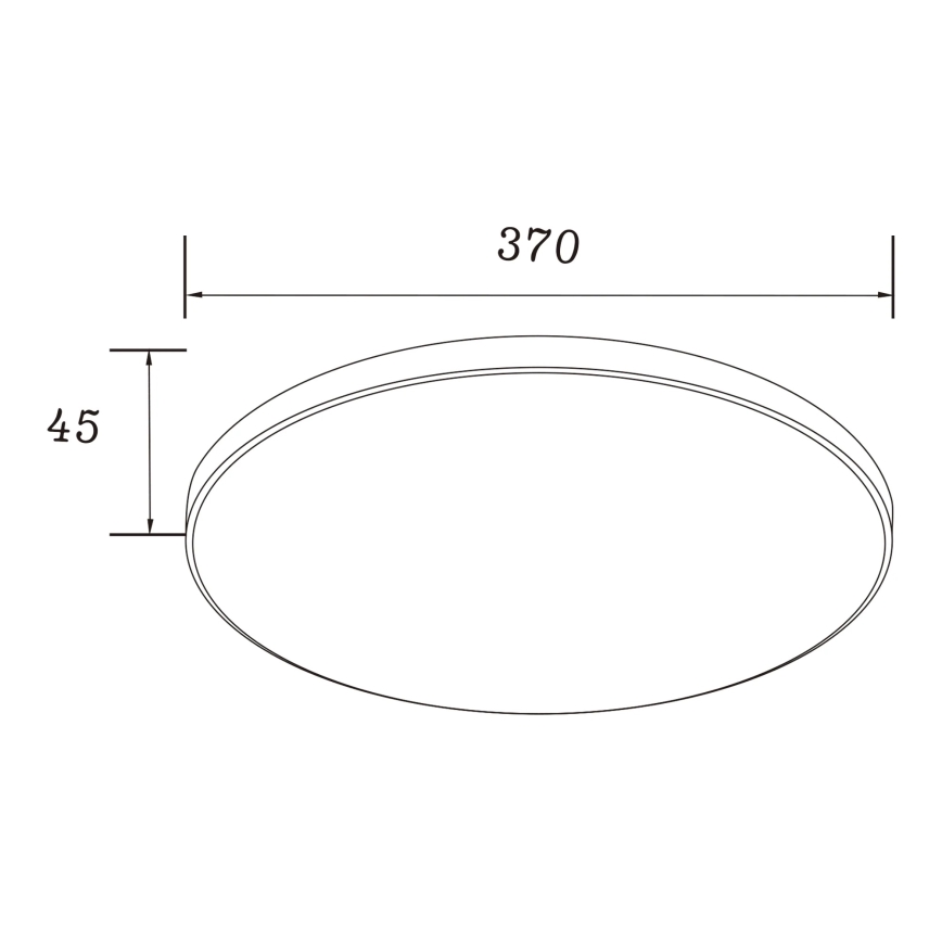 Zuma Line - LED plafonsko svetlo LED/32W/230V, prečnik 37 cm, crno